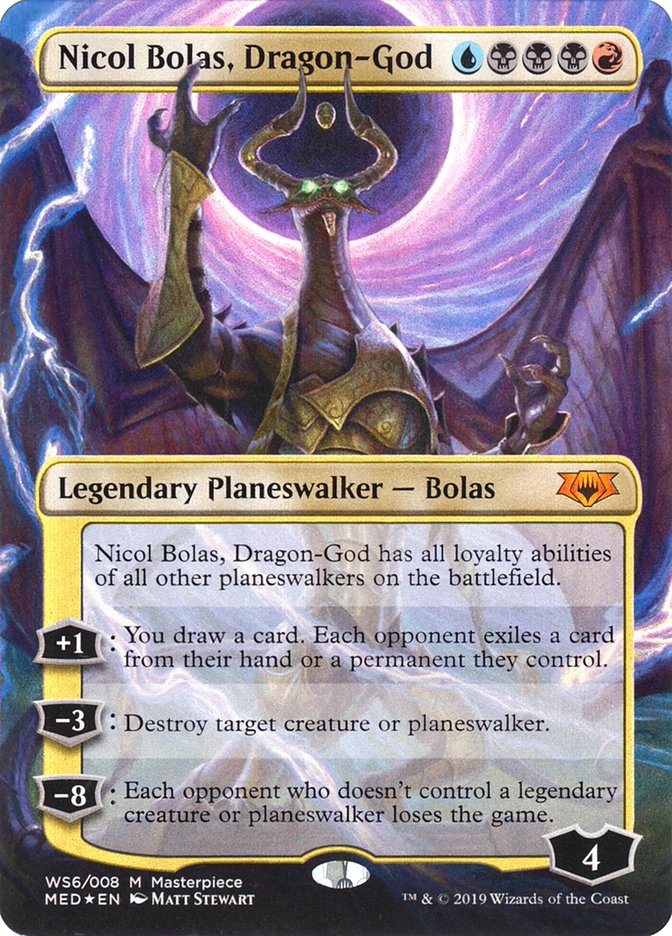 Nicol Bolas, Dragon-God - [Foil, Borderless] Mythic Edition (MED)