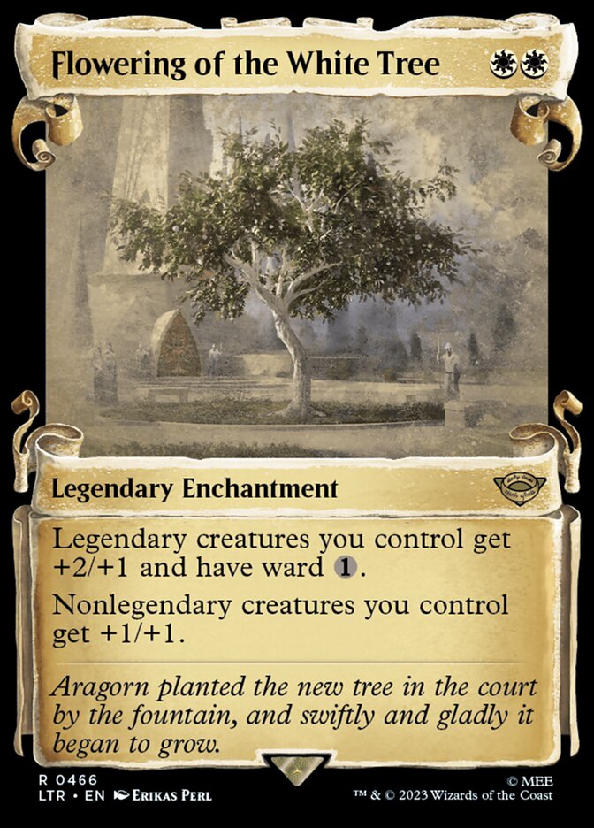 Flowering of the White Tree - [Foil, Showcase Scroll] The Lord of the Rings: Tales of Middle-earth (LTR)