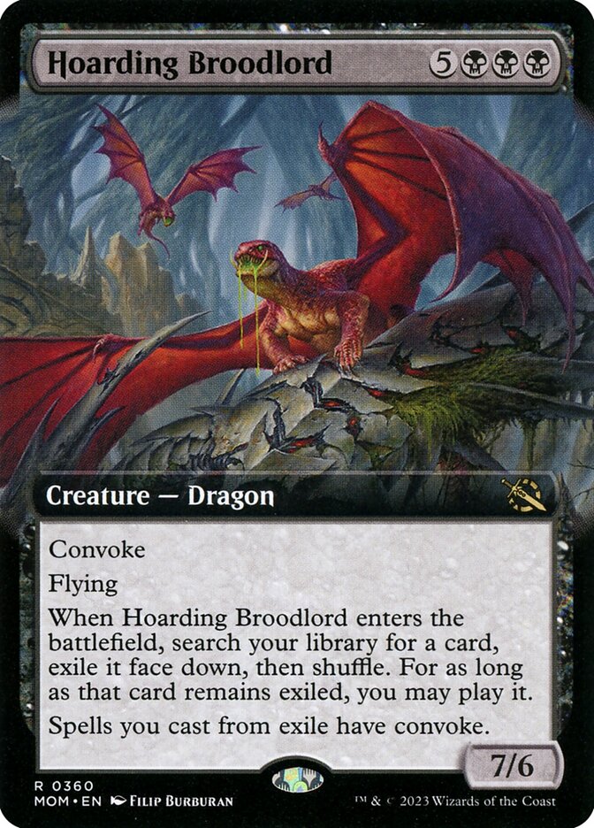 Hoarding Broodlord - [Foil, Extended Art] March of the Machine (MOM)