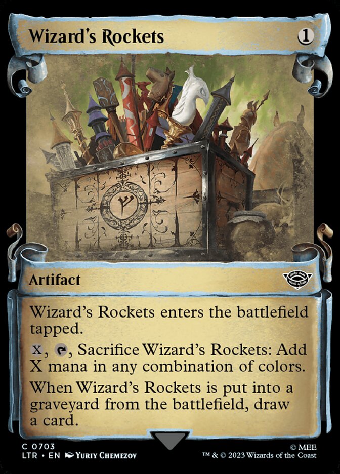 Wizard's Rockets - [Foil, Showcase Scroll] The Lord of the Rings: Tales of Middle-earth (LTR)
