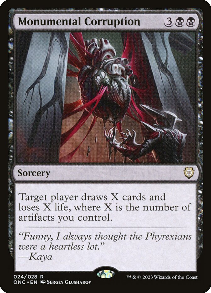 Monumental Corruption - [Foil] Phyrexia: All Will Be One Commander (ONC)