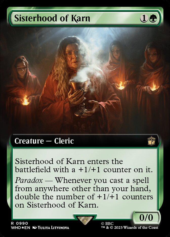 Sisterhood of Karn - [Surge Foil, Extended Art] Doctor Who (WHO)