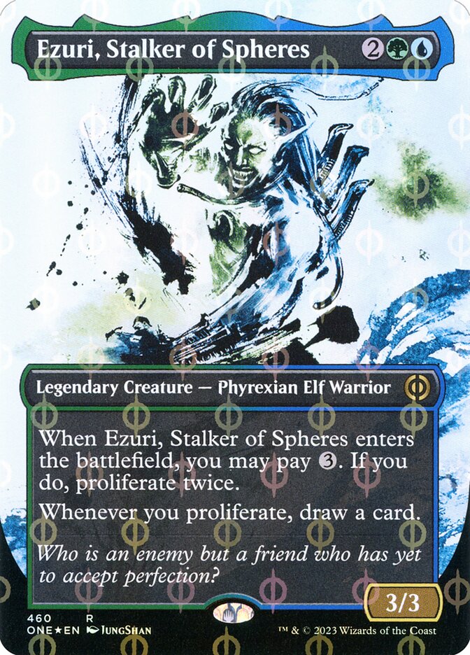 Ezuri, Stalker of Spheres - [Step and Compleat Foil, Showcase] Phyrexia: All Will Be One (ONE)