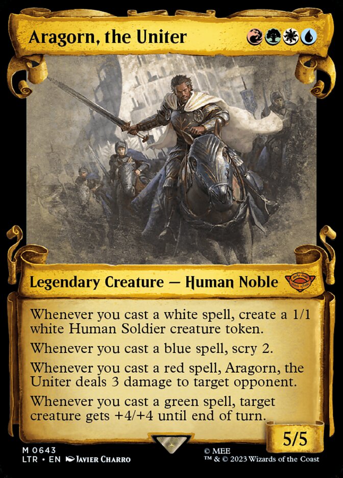 Aragorn, the Uniter - [Foil, Showcase Scroll] The Lord of the Rings: Tales of Middle-earth (LTR)
