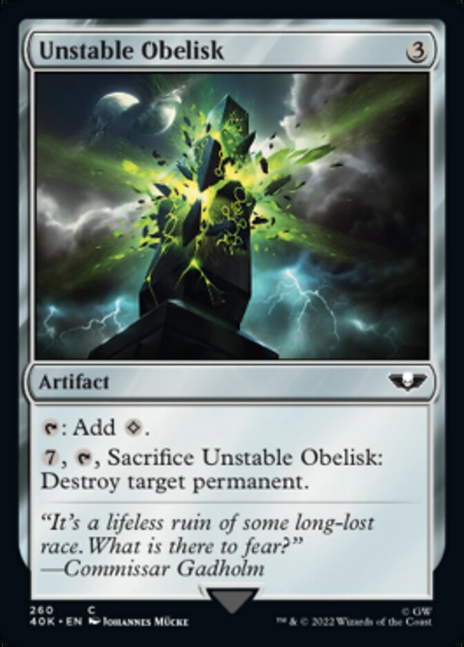 Unstable Obelisk - [Surge Foil] Warhammer 40,000 Commander (40K)