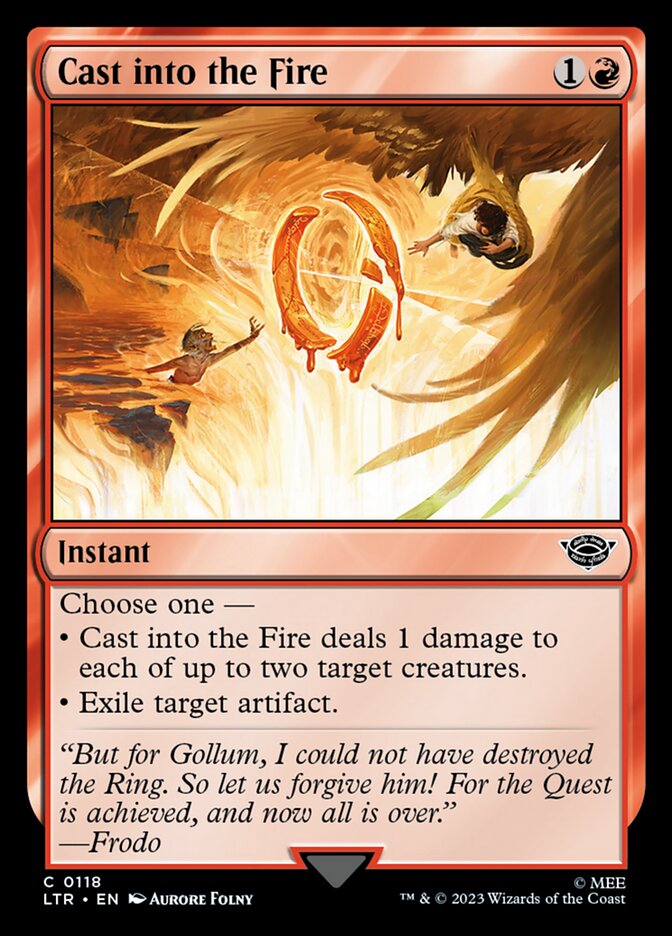 Cast into the Fire - [Foil] The Lord of the Rings: Tales of Middle-earth (LTR)