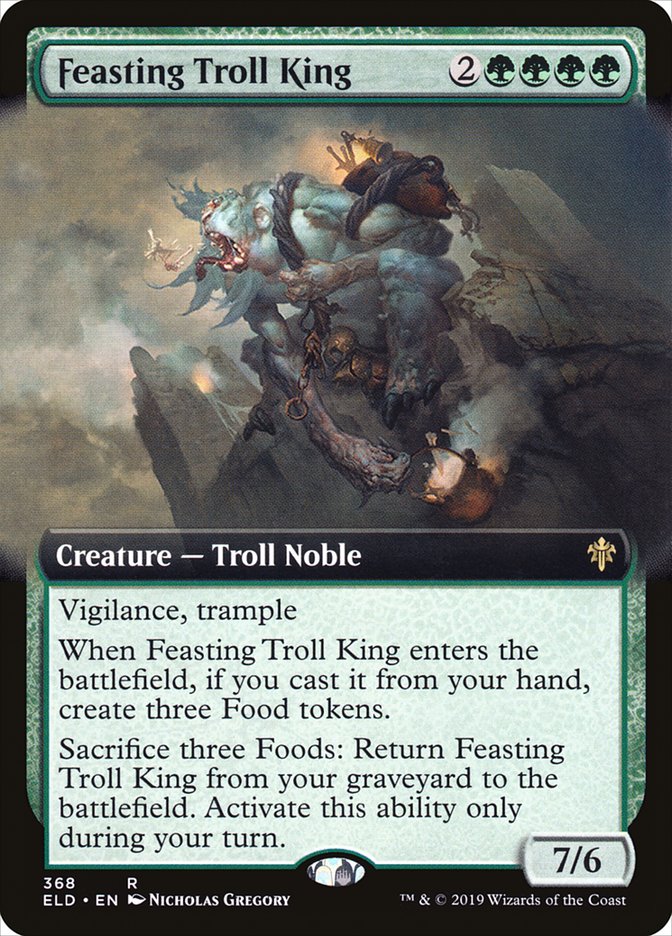 Feasting Troll King - [Foil, Extended Art] Throne of Eldraine (ELD)