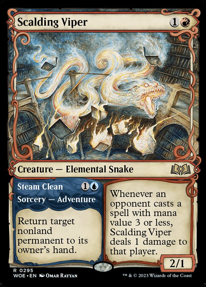 Scalding Viper // Steam Clean - [Showcase] Wilds of Eldraine (WOE)