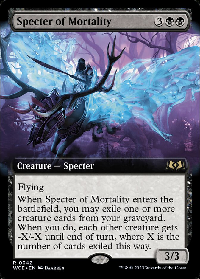 Specter of Mortality - [Extended Art] Wilds of Eldraine (WOE)