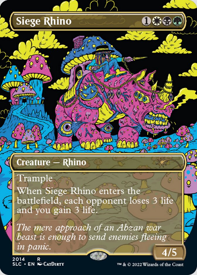Siege Rhino - [Foil, Borderless] Secret Lair 30th Anniversary Countdown Kit (SLC)