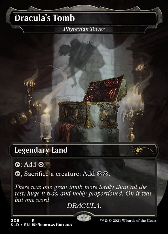 Dracula's Tomb - Phyrexian Tower - [Foil, Borderless] Secret Lair Drop (SLD)