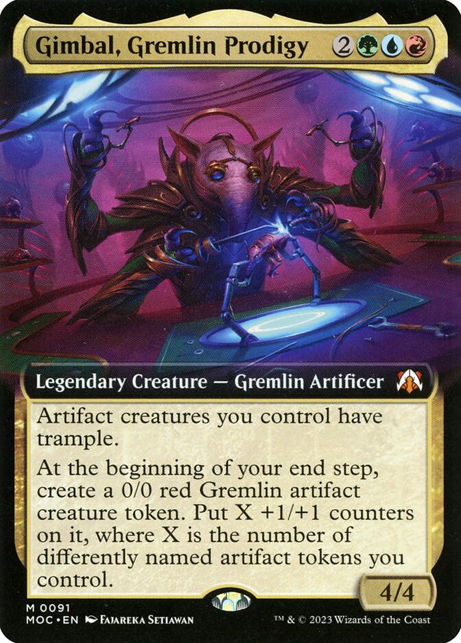 Gimbal, Gremlin Prodigy - [Extended Art] March of the Machine Commander (MOC)