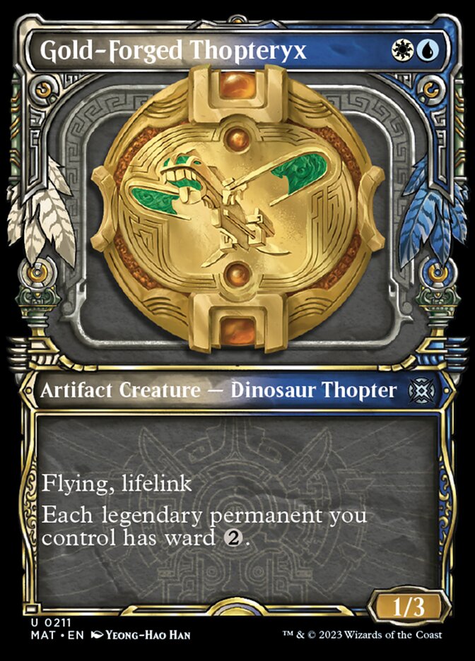 Gold-Forged Thopteryx - [Halo Foil, Showcase] March of the Machine: The Aftermath (MAT)