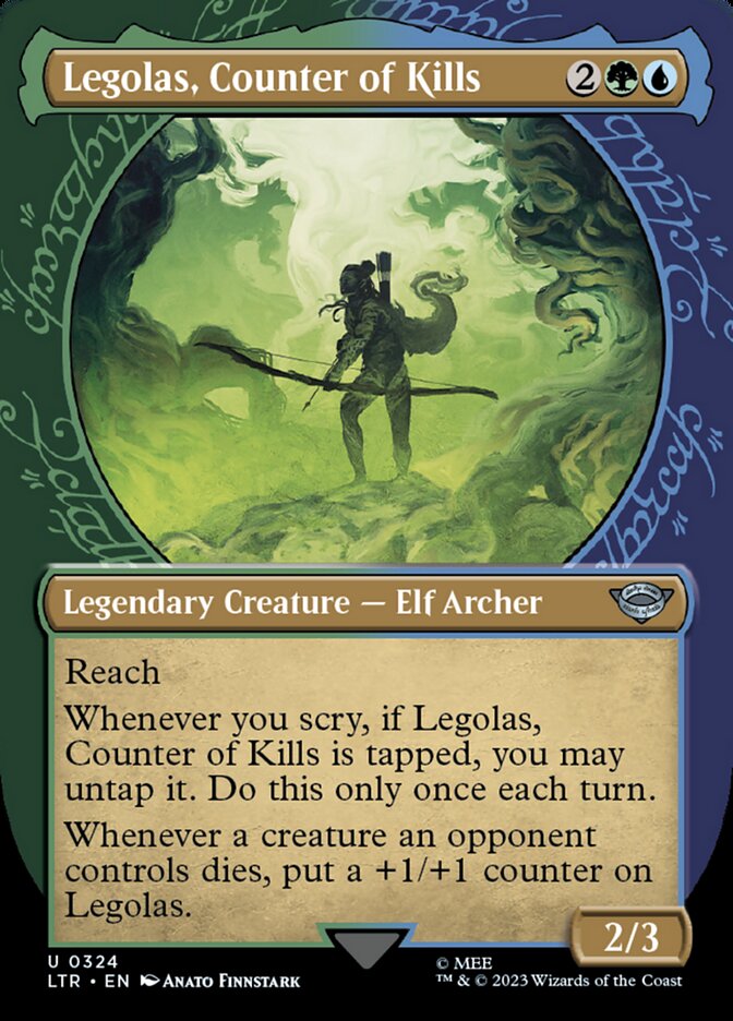 Legolas, Counter of Kills - [Foil, Showcase] The Lord of the Rings: Tales of Middle-earth (LTR)