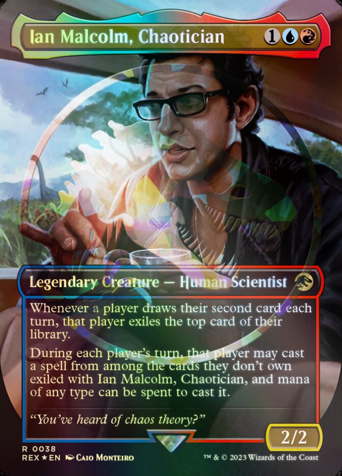 Ian Malcolm, Chaotician - [Foil, Emblem] Jurassic World Collection (REX)