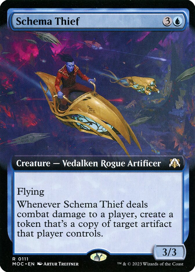 Schema Thief - [Foil, Extended Art] March of the Machine Commander (MOC)