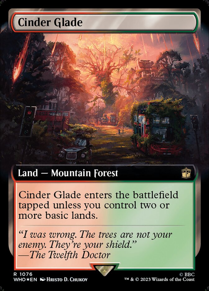Cinder Glade - [Surge Foil, Extended Art] Doctor Who (WHO)
