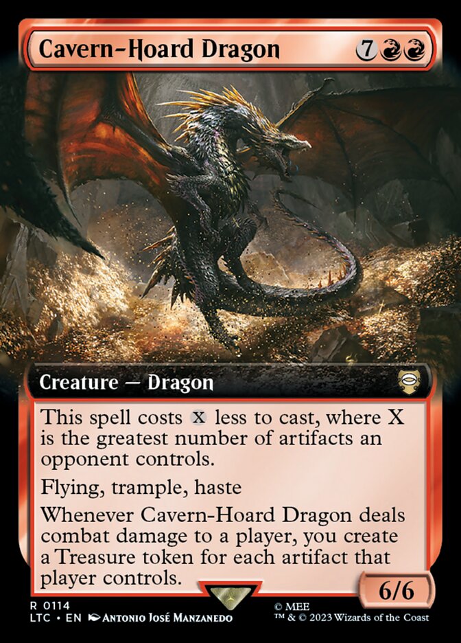 Cavern-Hoard Dragon - [Foil, Extended Art] Tales of Middle-earth Commander (LTC)