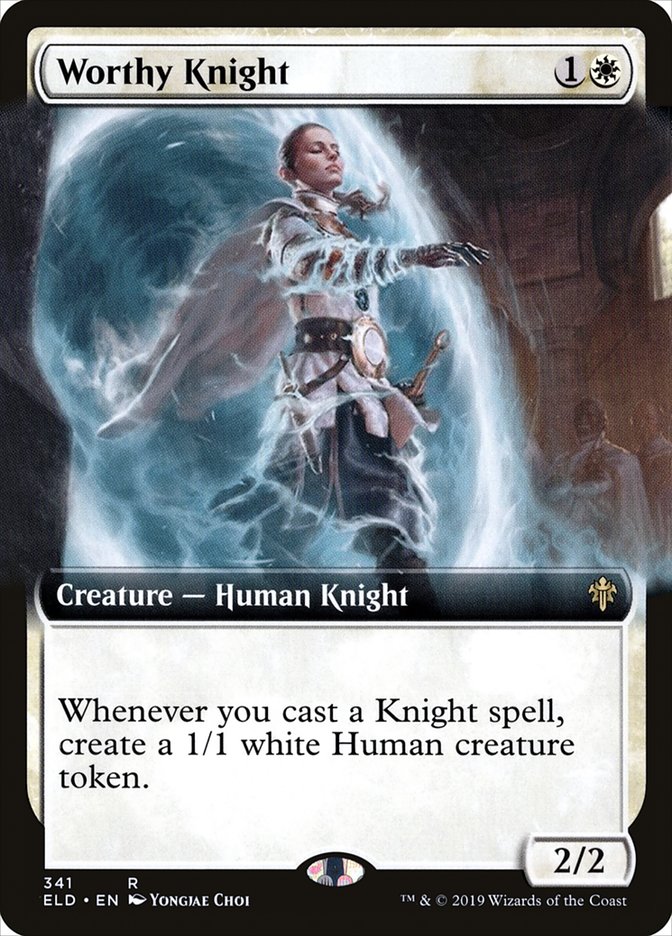 Worthy Knight - [Foil, Extended Art] Throne of Eldraine (ELD)