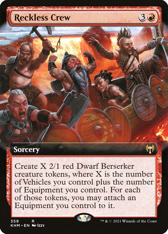 Reckless Crew - [Foil, Extended Art] Kaldheim (KHM)