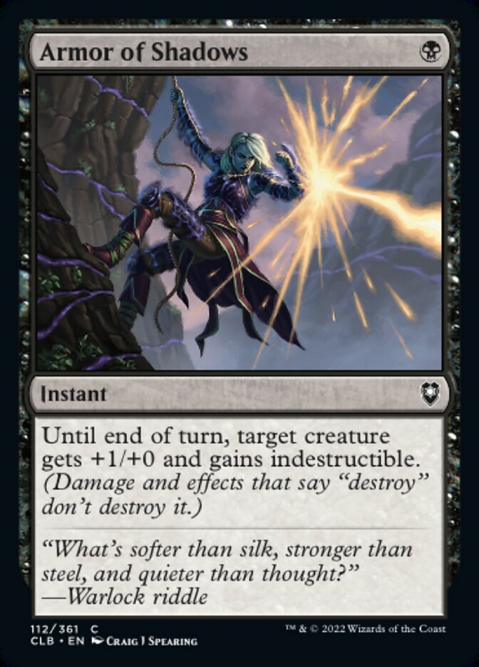 Armor of Shadows - [Foil] Commander Legends: Battle for Baldur's Gate (CLB)