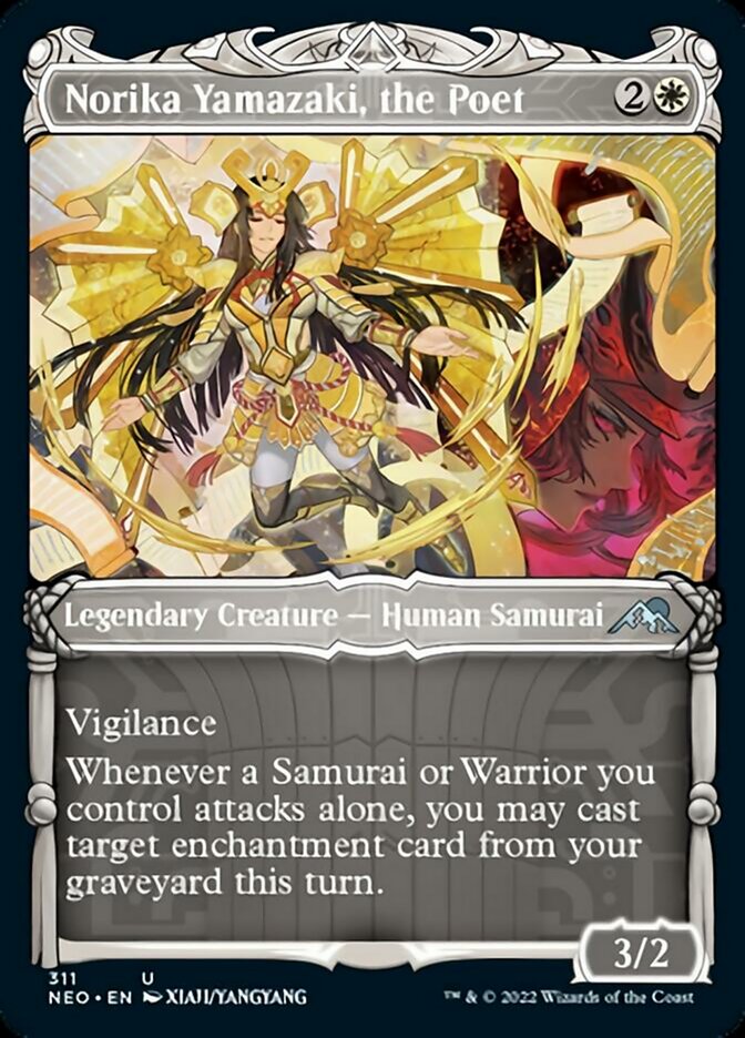 Norika Yamazaki, the Poet - [Foil, Showcase] Kamigawa: Neon Dynasty (NEO)