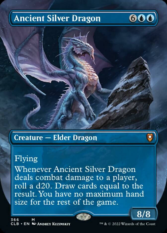Ancient Silver Dragon - [Foil, Borderless] Commander Legends: Battle for Baldur's Gate (CLB)