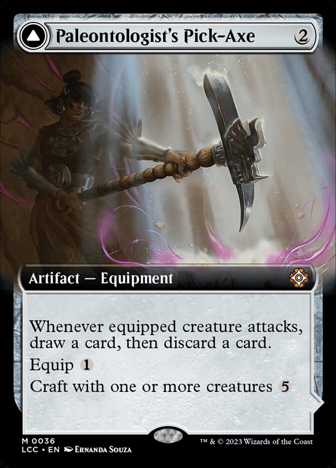 Paleontologist's Pick-Axe // Dinosaur Headdress - [Extended Art] Lost Caverns of Ixalan Commander (LCC)