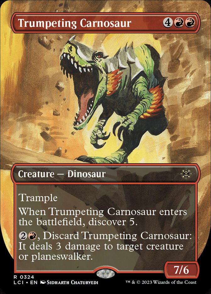Trumpeting Carnosaur - [Borderless] The Lost Caverns of Ixalan (LCI)