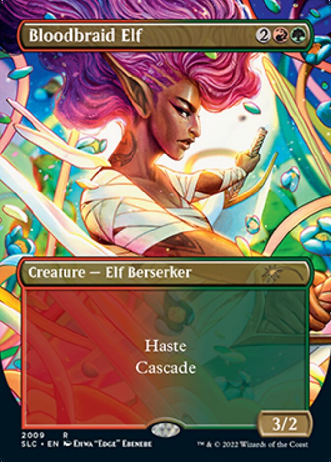 Bloodbraid Elf - [Foil, Borderless] Secret Lair 30th Anniversary Countdown Kit (SLC)