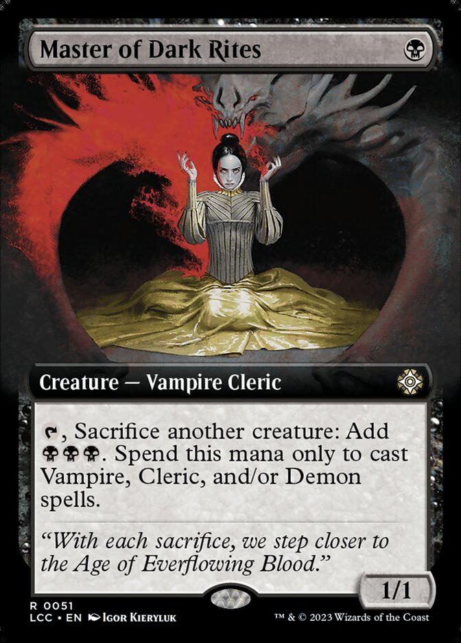 Master of Dark Rites - [Extended Art] Lost Caverns of Ixalan Commander (LCC)