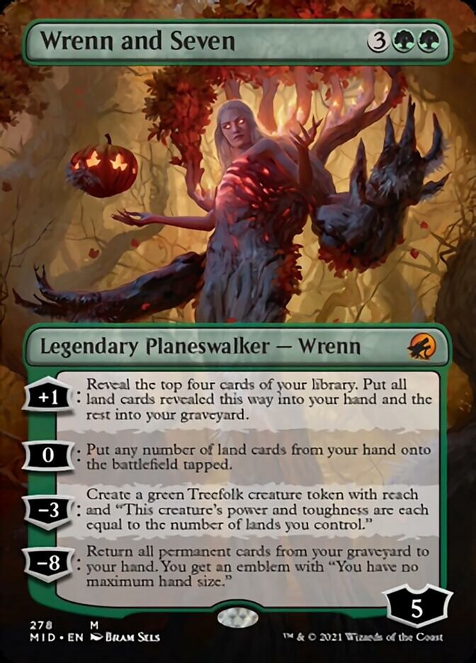 Wrenn and Seven - [Foil, Borderless] Innistrad: Midnight Hunt (MID)