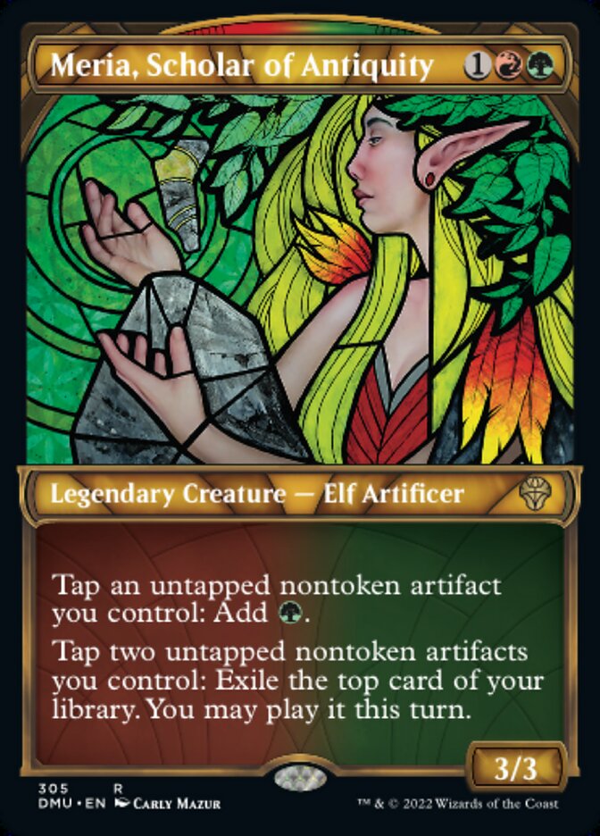Meria, Scholar of Antiquity - [Foil, Showcase] Dominaria United (DMU)