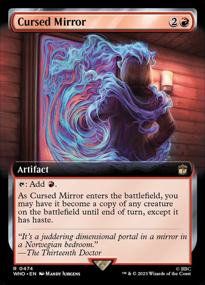 Cursed Mirror - [Foil, Extended Art] Doctor Who (WHO)