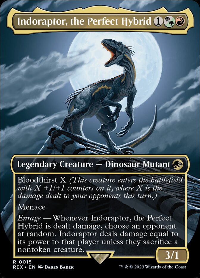 Indoraptor, the Perfect Hybrid - [Foil, Borderless] Jurassic World Collection (REX)