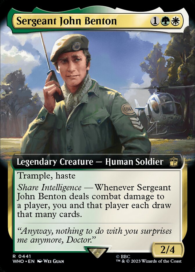 Sergeant John Benton - [Foil, Extended Art] Doctor Who (WHO)