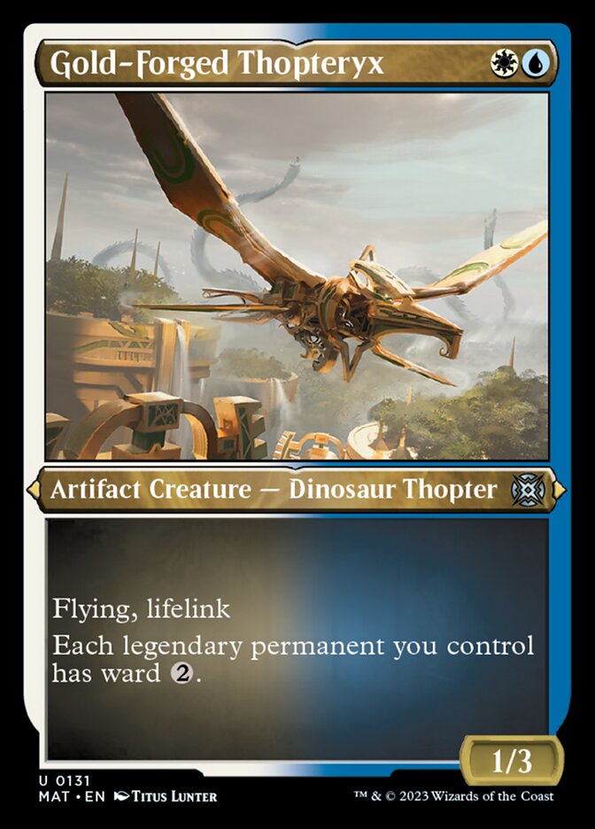 Gold-Forged Thopteryx - [Etched Foil] March of the Machine: The Aftermath (MAT)