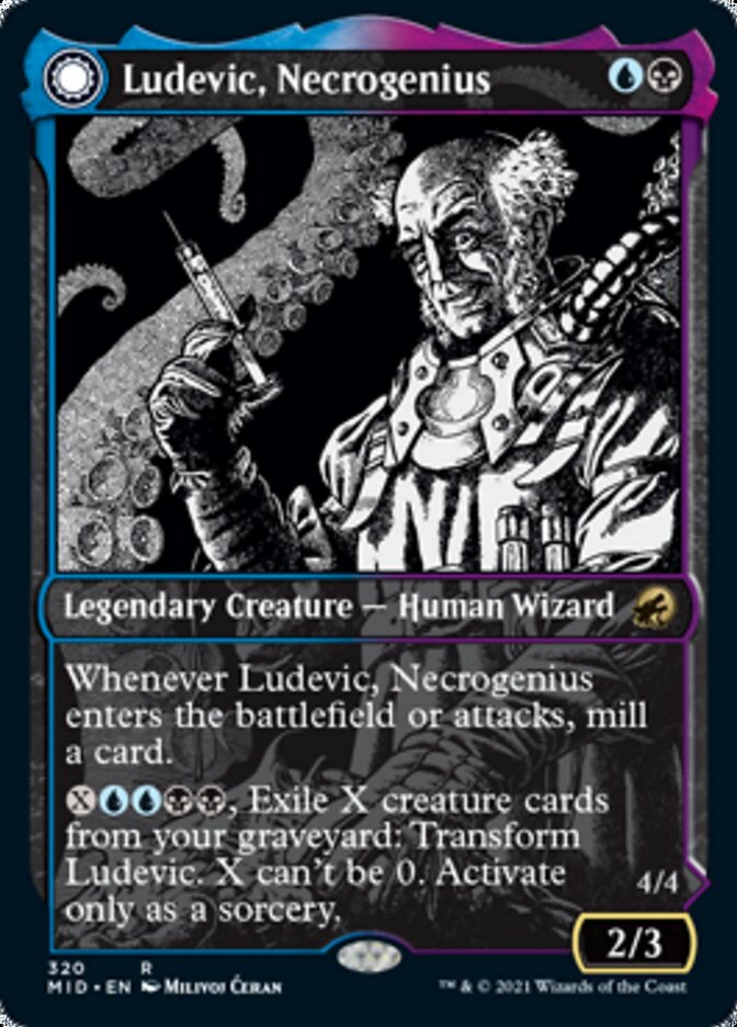 Ludevic, Necrogenius // Olag, Ludevic's Hubris - [Foil, Showcase] Innistrad: Midnight Hunt (MID)