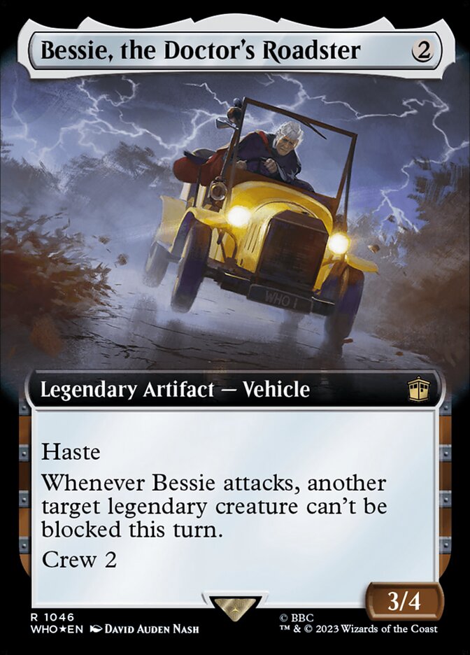 Bessie, the Doctor's Roadster - [Surge Foil, Extended Art] Doctor Who (WHO)