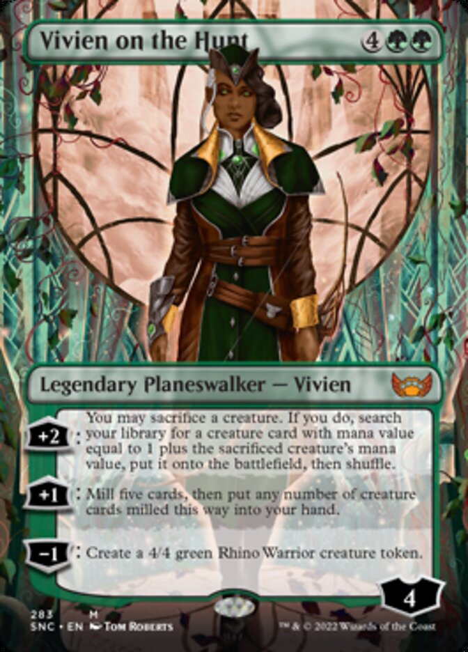 Vivien on the Hunt - [Foil, Borderless] Streets of New Capenna (SNC)