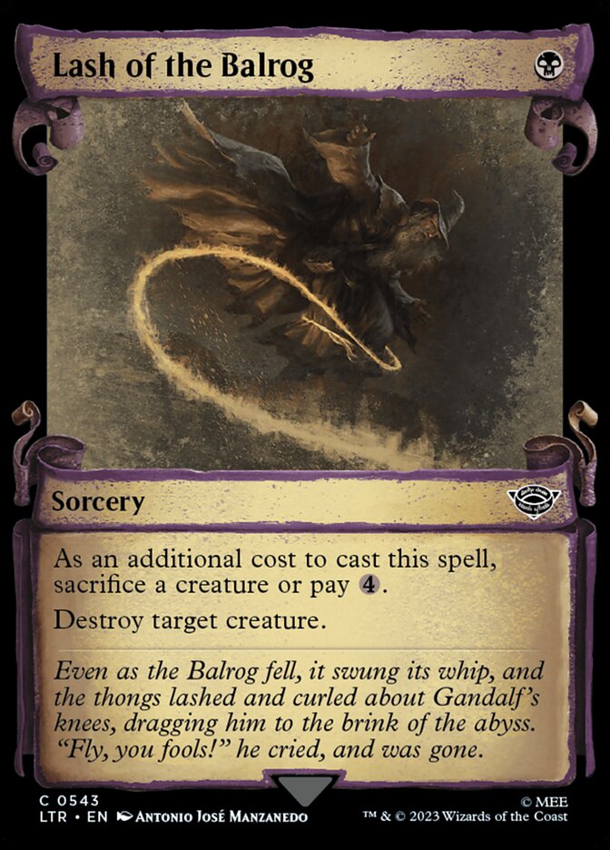 Lash of the Balrog - [Foil, Showcase Scroll] The Lord of the Rings: Tales of Middle-earth (LTR)