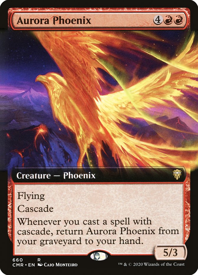 Aurora Phoenix - [Foil, Extended Art] Commander Legends (CMR)
