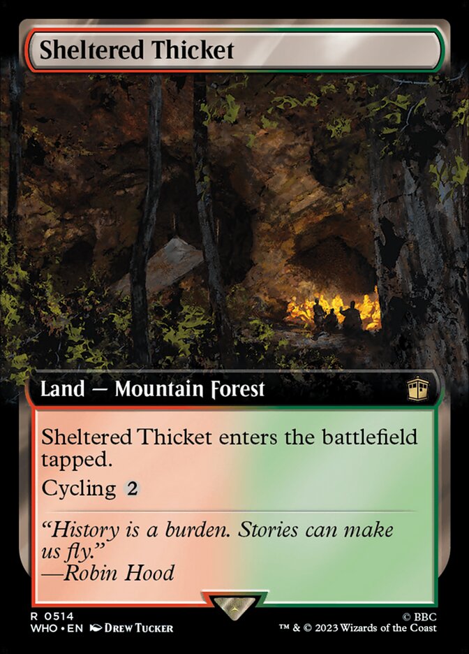 Sheltered Thicket - [Foil, Extended Art] Doctor Who (WHO)