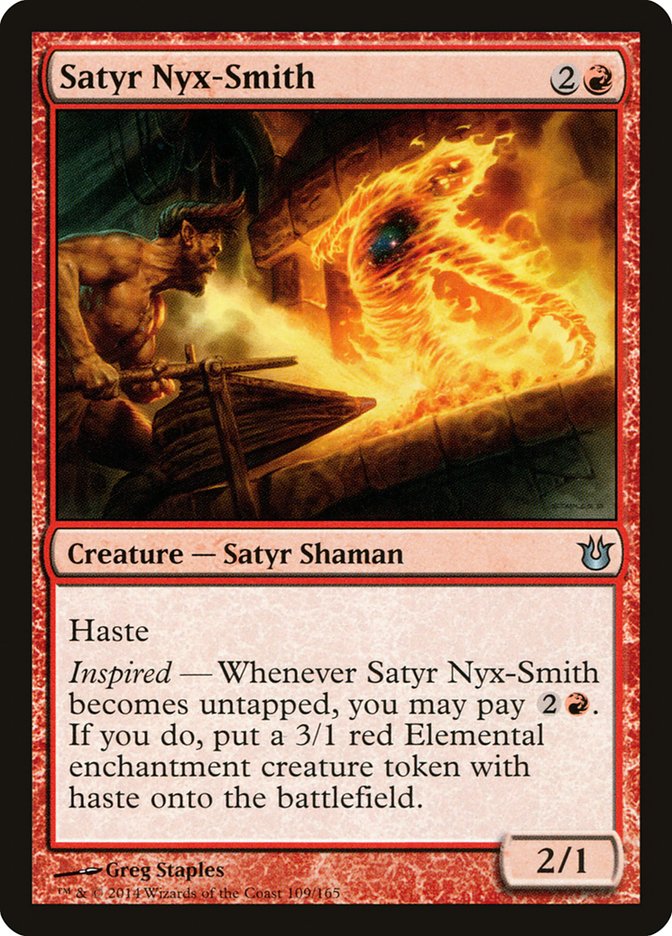Satyr Nyx-Smith - [Foil] Born of the Gods (BNG)