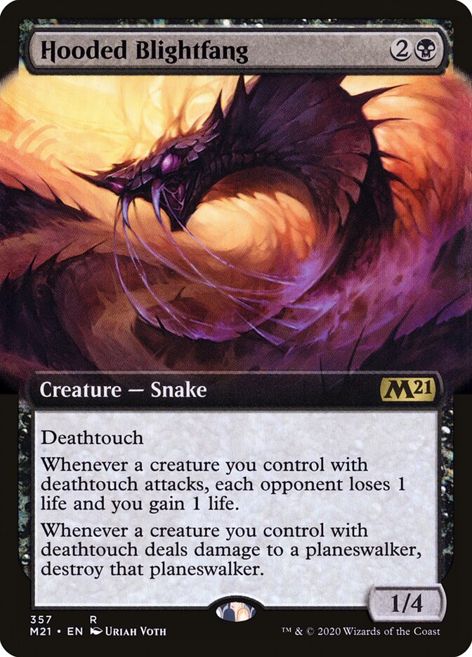 Hooded Blightfang - [Foil, Extended Art] Core Set 2021 (M21)