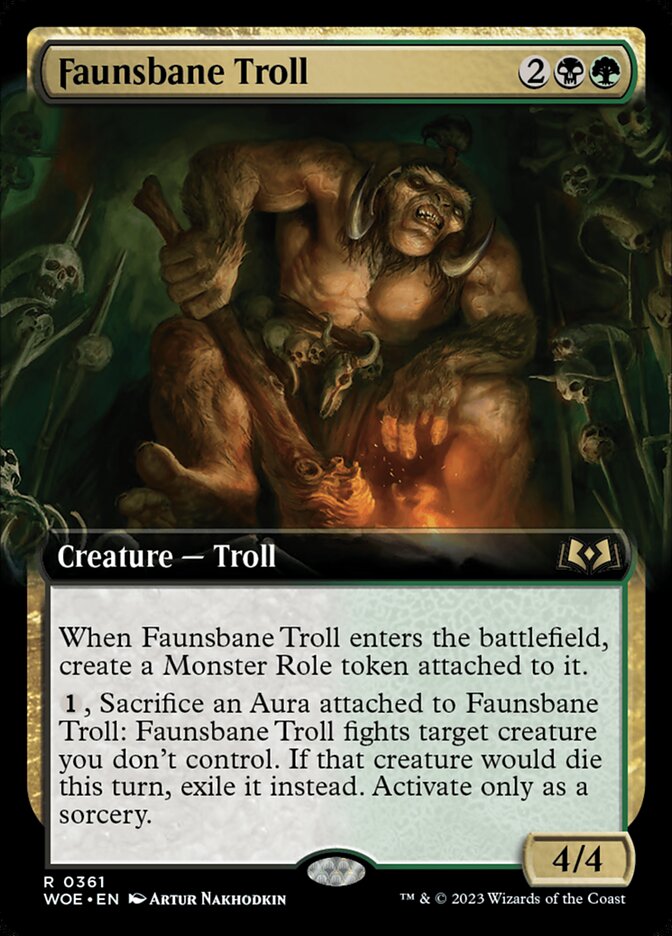 Faunsbane Troll - [Extended Art] Wilds of Eldraine (WOE)