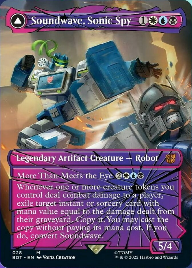 Soundwave, Sonic Spy // Soundwave, Superior Captain - [Foil, Shattered Glass] Transformers (BOT)