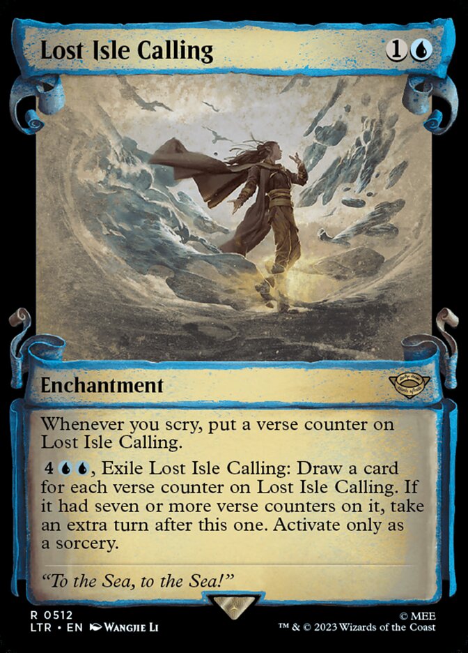 Lost Isle Calling - [Foil, Showcase Scroll] The Lord of the Rings: Tales of Middle-earth (LTR)