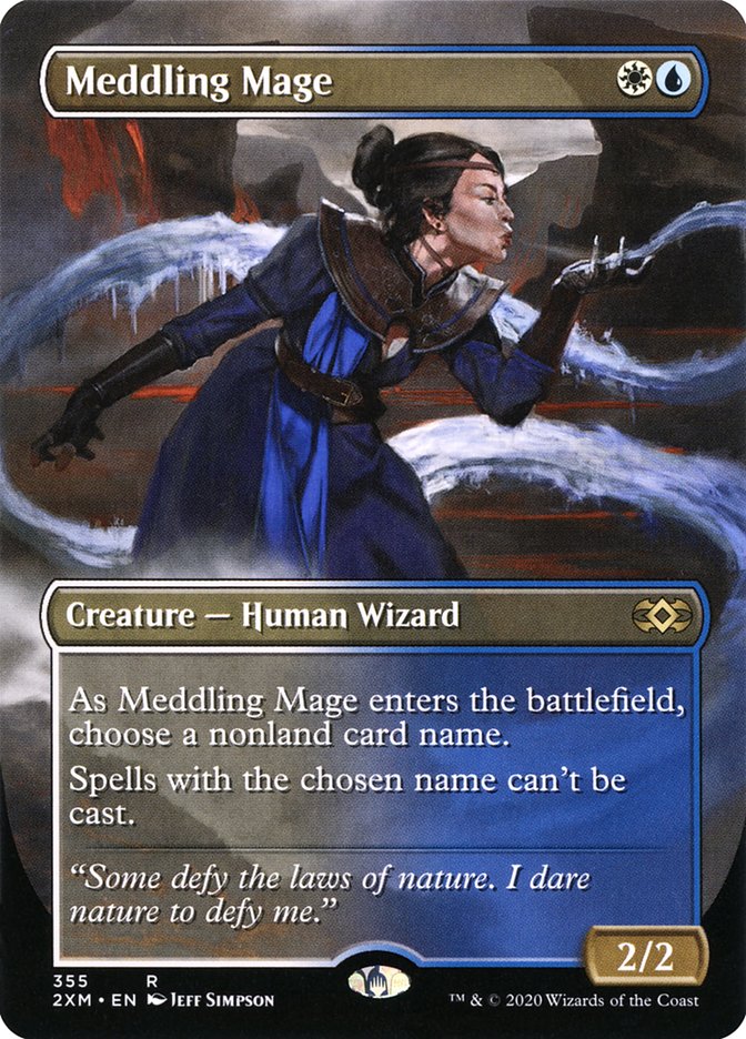 Meddling Mage - [Foil, Borderless] Double Masters (2XM)