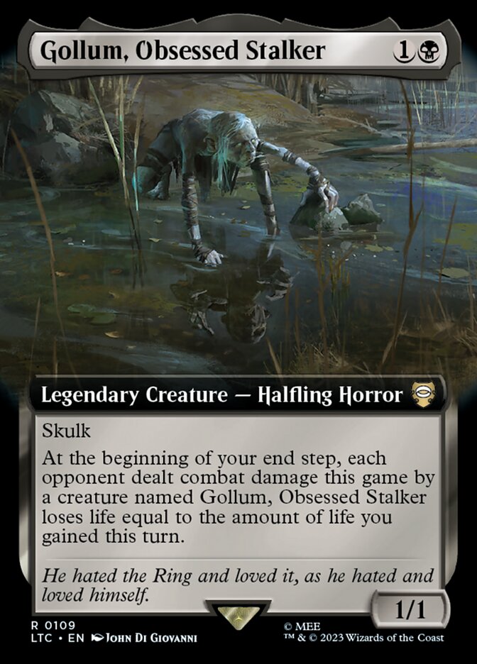 Gollum, Obsessed Stalker - [Extended Art] Tales of Middle-earth Commander (LTC)